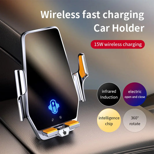 Car Phone Holder Stand 66W Wireless Fast Charging Station Charger