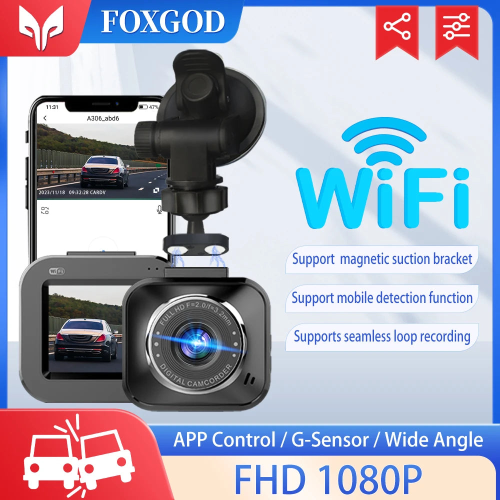 Car DVR Dash Cam WiFi FHD1080P Drive Video Recorder