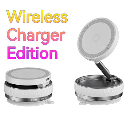 Vacuum Suction Magnetic Car Phone Holder Foldable Mirror