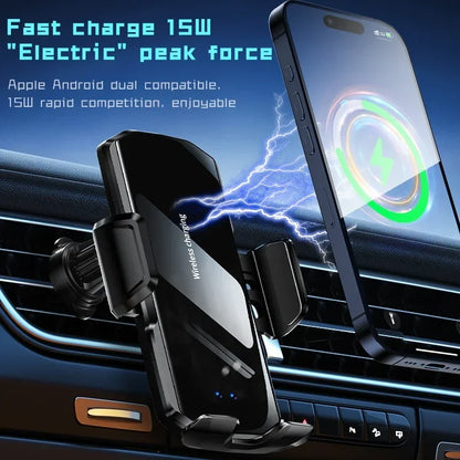 Wireless Car Air Vent Phone Holder 15W Fast Charging