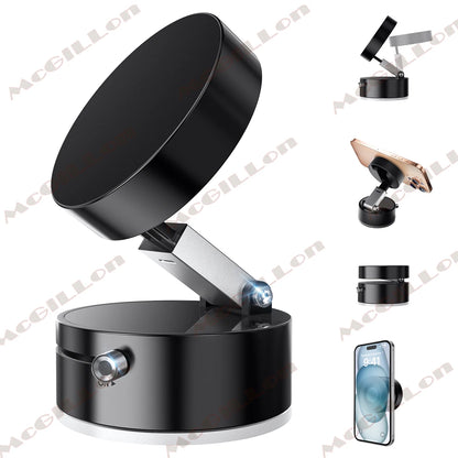 Vacuum Magnetic Suction Cup Folding Swivel Stand Phone Holder