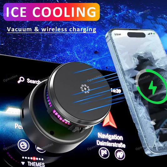 Cooling Car Magnetic Wireless Charger Vacuum Adsorption