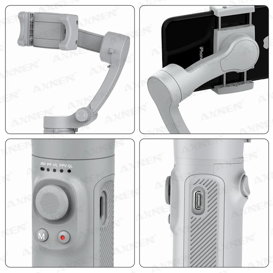 AXNEN 3-Axis Gimbal Handheld Self Stabilizer with Tripod