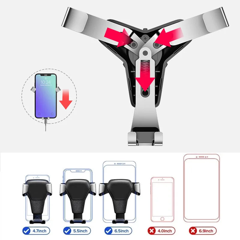 Gravity Car Holder For Phone in Car Air Vent Mount