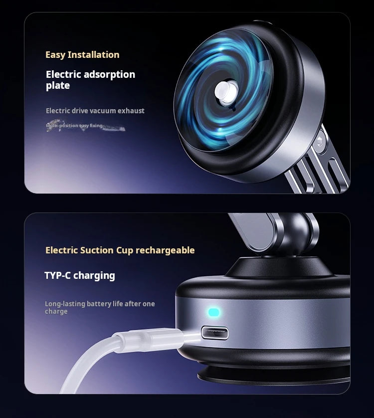 Magnetic Vacuum Adsorption Car Mount Mobile Phone Holder