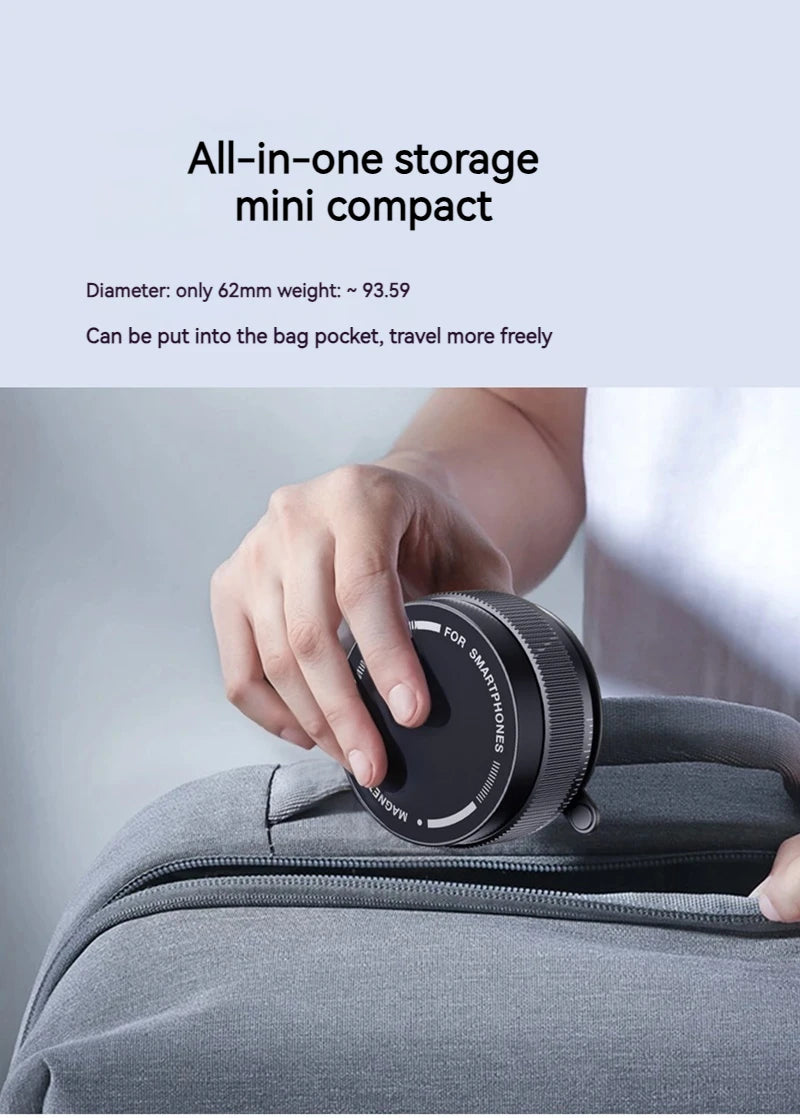 Vacuum Suction Magnetic Car Phone Holder Foldable Mirror