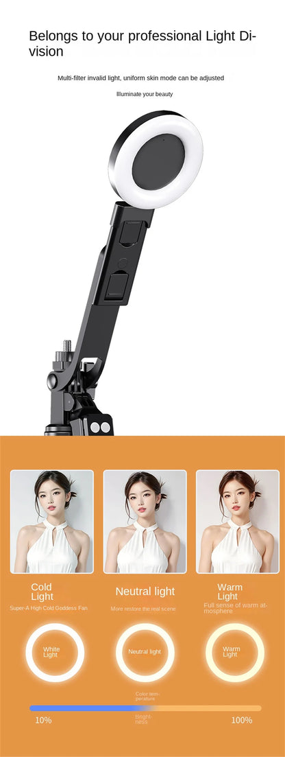 BSLIUFANG Selfie Stick Wireless Tripod Stand with Light