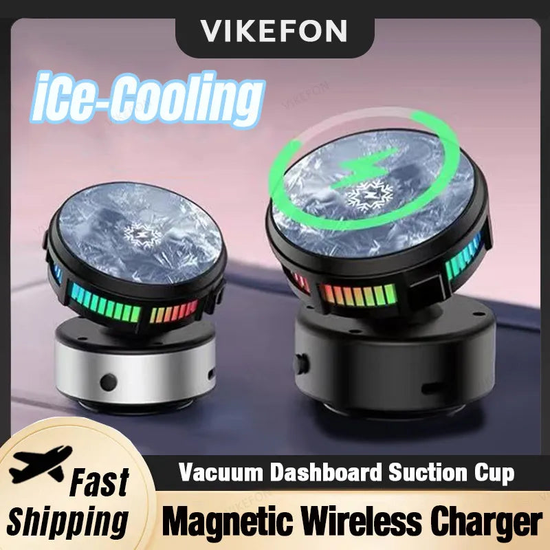 Cooling Car Magnetic Wireless Charger Vacuum Adsorption