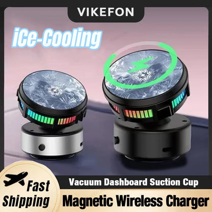 Cooling Car Magnetic Wireless Charger Vacuum Adsorption