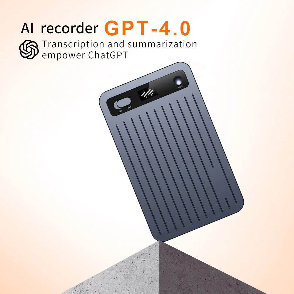 Ultra-thin AI Dual Mode Recorder Chatgpt AI Card Recorder