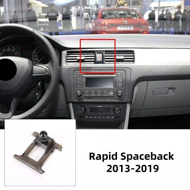 For Skoda Interior Phone Holder Stand Base Mount Bracket