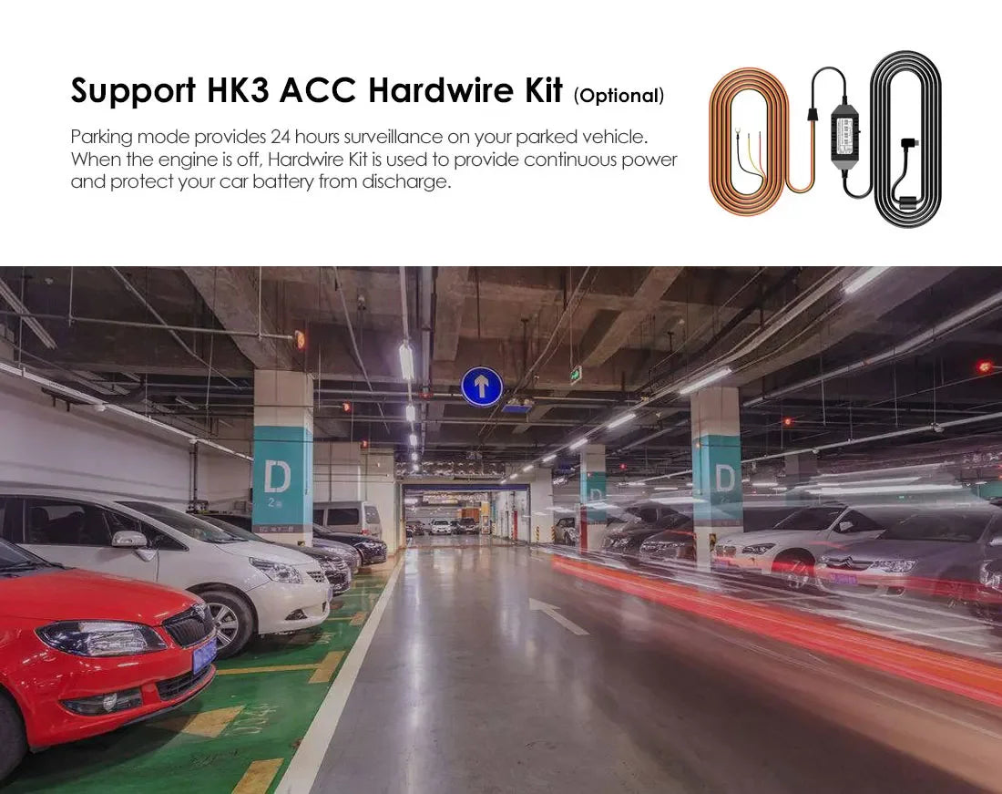 VIOFO A119 V3 2K Car Parking Mode G-Sensor Rota Lens