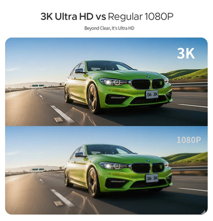 KAWA Dash cam Video Recorder D6 3K Car Camera Car DVR