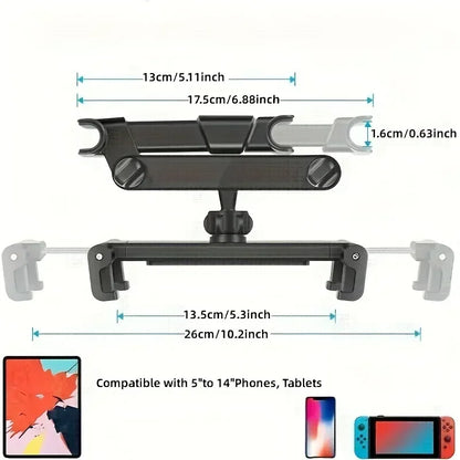 Car Tablet Holder Back Seat Headrest Mount Stand