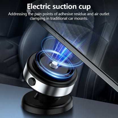 Electric Vacuum Magnetic Car Mount Stand for Cell Phone 360°