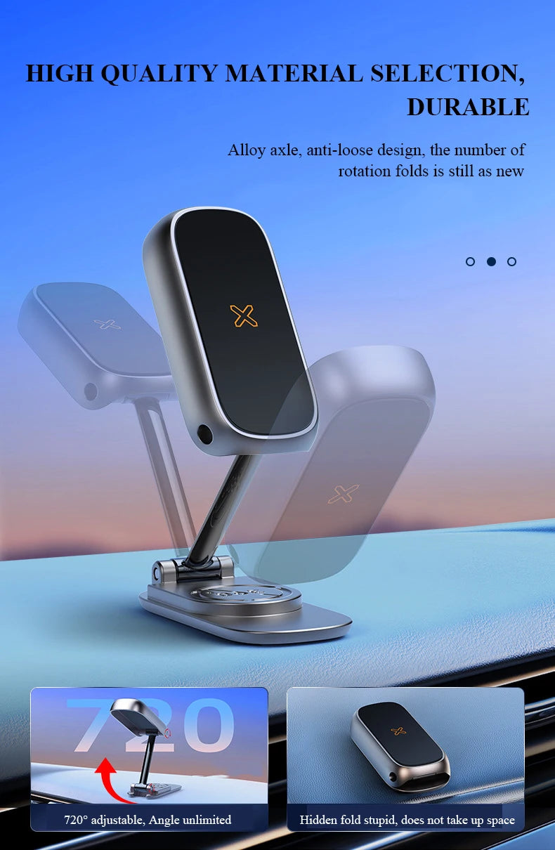 Magnetic Car Mount All-Metal Strongest Magnet Foldable