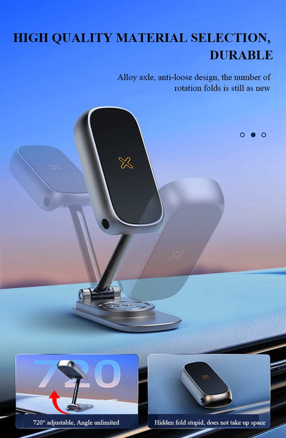 Magnetic Car Mount All-Metal Strongest Magnet Foldable