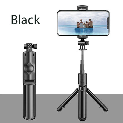 New Selfie Stick Tripod Stand with Remote Shutter Foldable Phone Holder