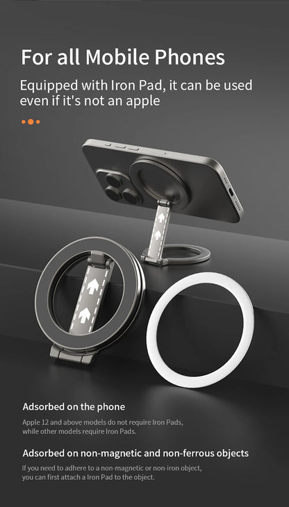 Double-Sided Magnetic Attraction Cell Phone Circular Holder