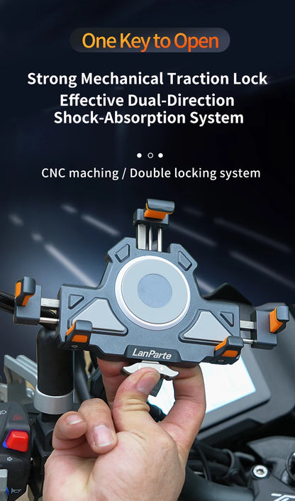 Universal  Motorcycle Phone Holder Alloy Anti-Shake 360° Adjustable