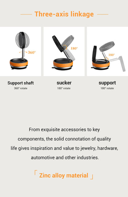 360° Magnetic Vacuum Suction Phone Holder | Dual 180° Adjustable