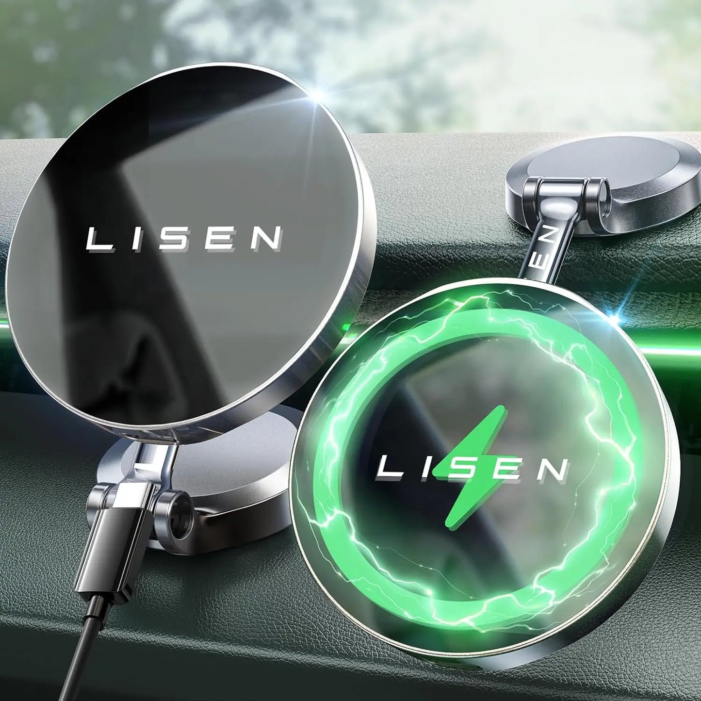 LISEN for Magsafe Car Mount Charger Wireless Car Charger  Holder