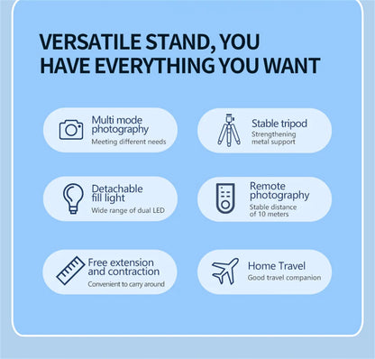 130cm Long Selfie Stick Tripod Extendable Wireless Bluetooth