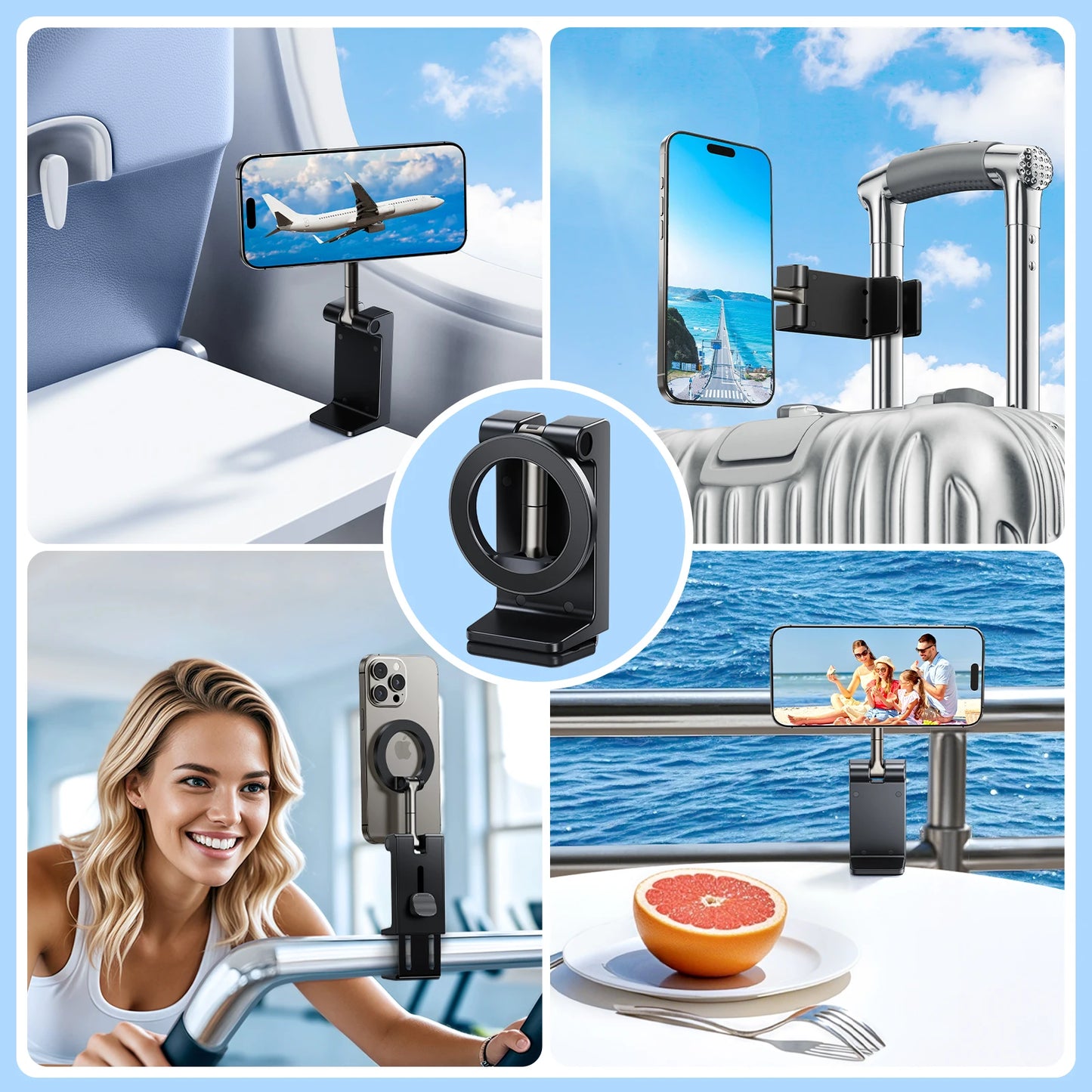 Oatsbasf Universal Magnetic Phone Holder Travel Essential