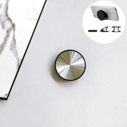 CD Pattern Metal Surface Mobile Phone Holder Stand Grip