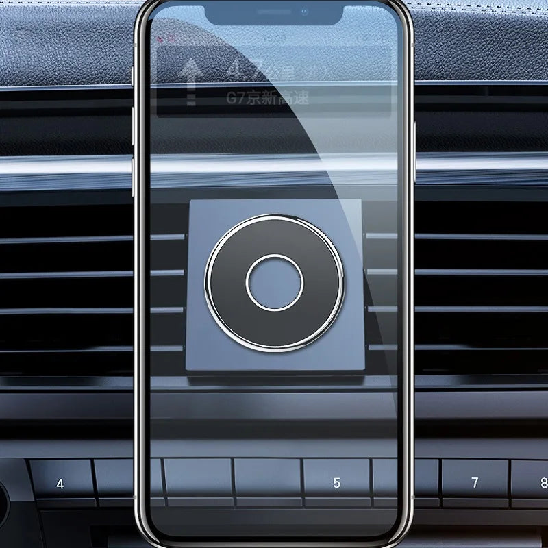 Magnetic Car Phone Holder Round Metal Strong Magnet GPS Bracket