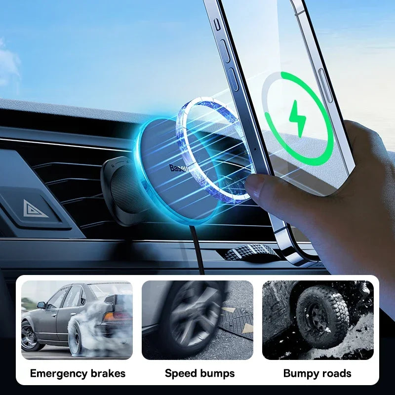 Baseus Magnetic Wireless Charger Car Phone Holder