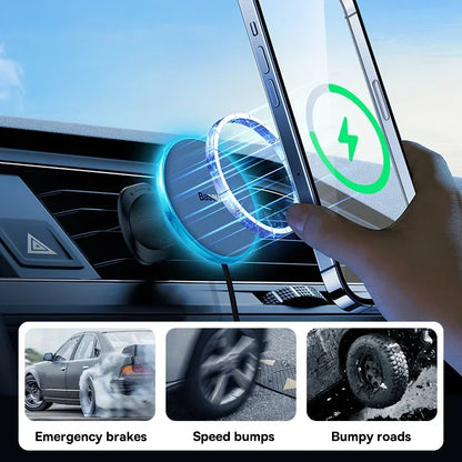 Baseus Magnetic Wireless Charger Car Phone Holder