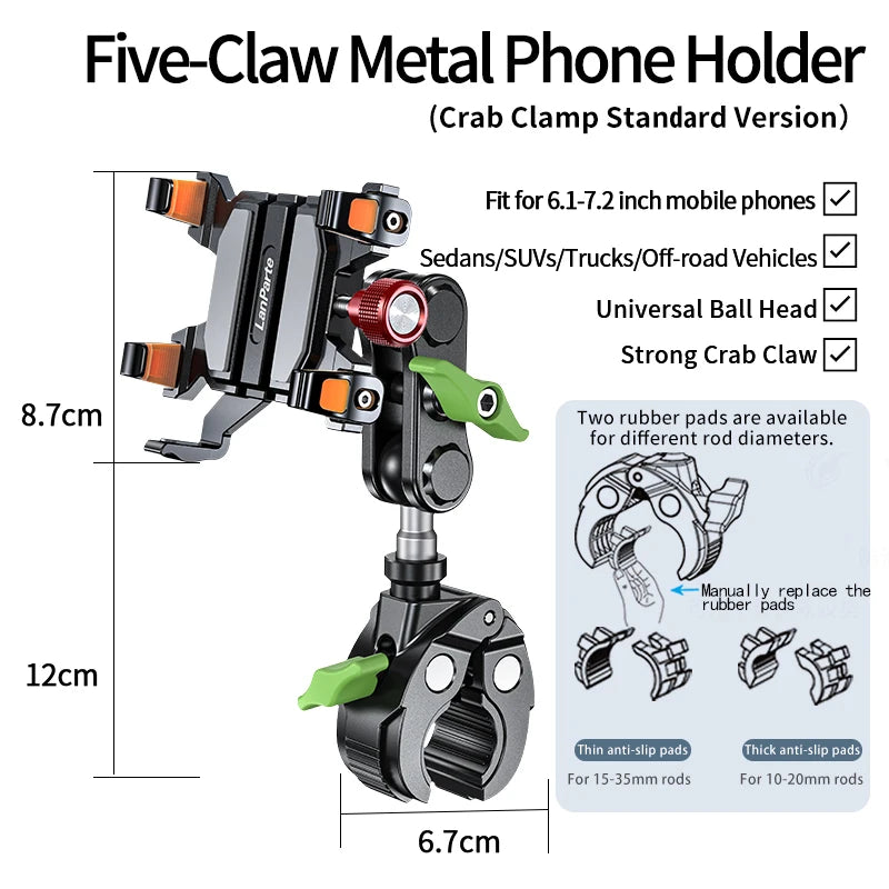 Five Claw Metal Vacuum Adsorption Car Phone Holder Bracket