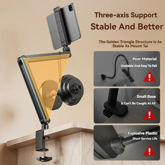 Phone Stand Long Arm Rotatable Tablet Holder