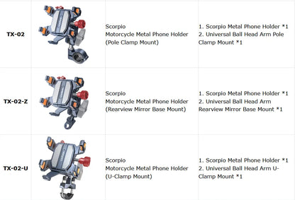 Aluminum Motorcycle Phone Mount Cellphone Holder