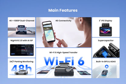 New DDPAI Dash Cam Z50 Pro 4K UHD 3"IPS Display