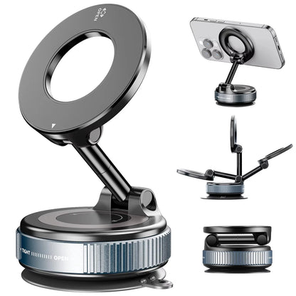 Car Phone Magnetic Stand Mechanical Vacuum Suction Cup Holder