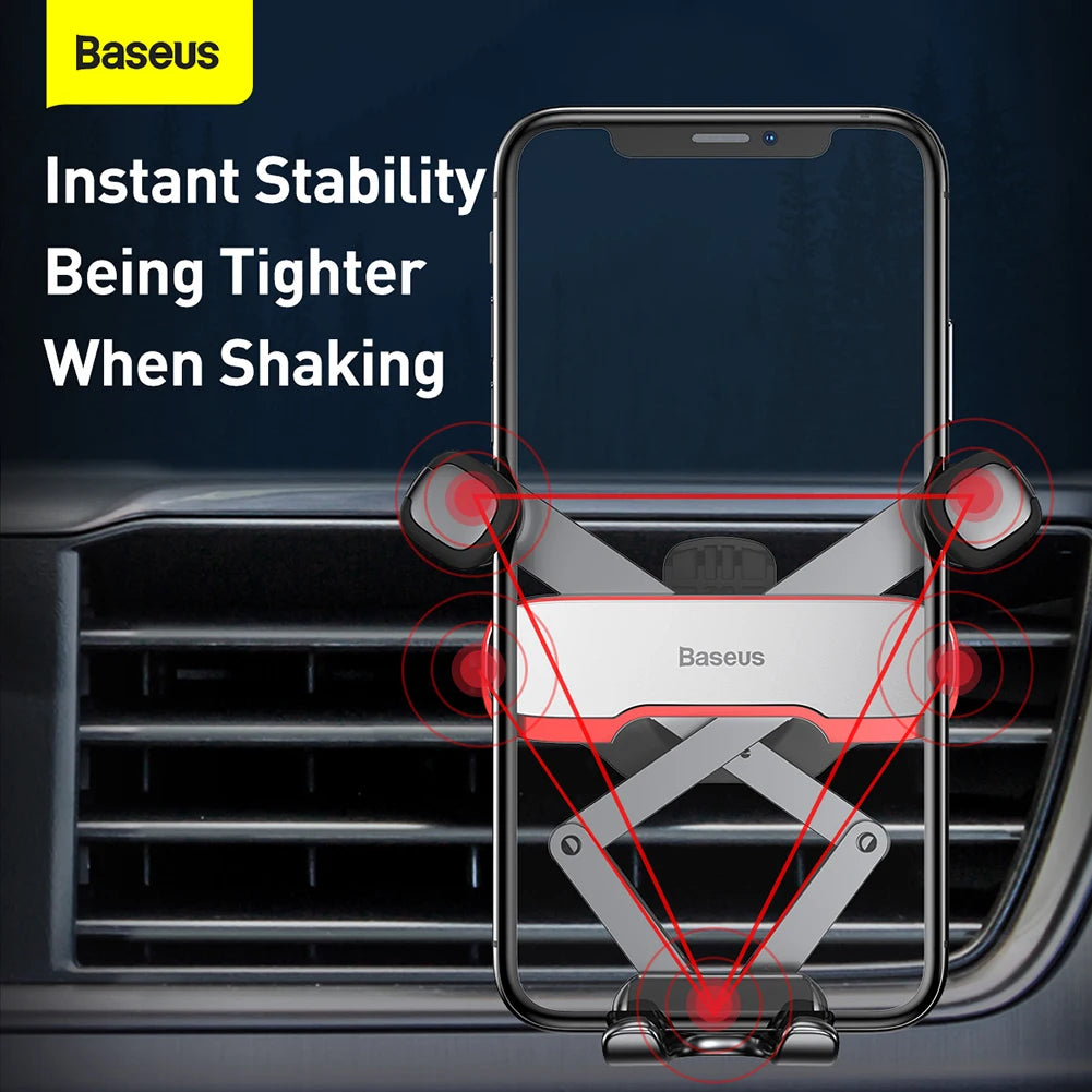 Baseus Car Phone Holder Metal Gravity Auto Air Vent