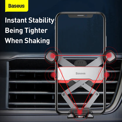 Baseus Car Phone Holder Metal Gravity Auto Air Vent