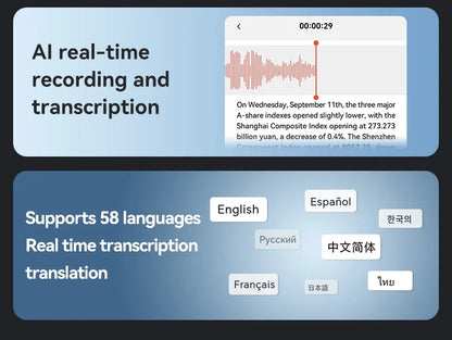 8-128GB AI ChatGPT-4 Intelligent Voice Recorder Audio App