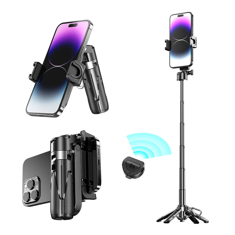 New Handheld Selfie Stick Tripod Stand Foldable Phone Holder