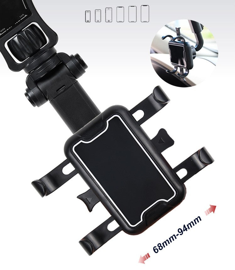 360 Degree Car Phone Support Easy Clip Mount Stand on Rearview Mirror