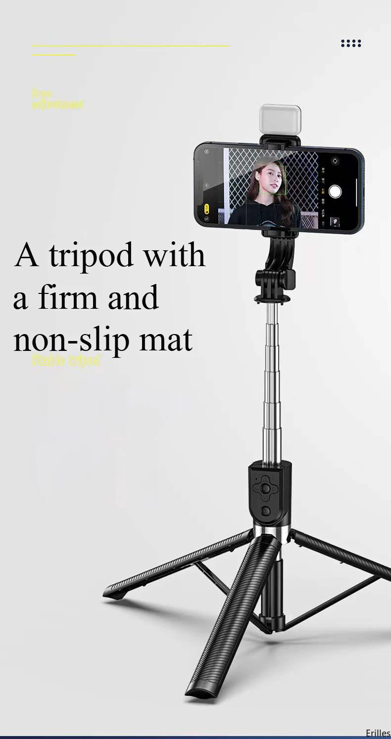 1.67M Long Extended Bluetooth Wireless Selfie Stick Live