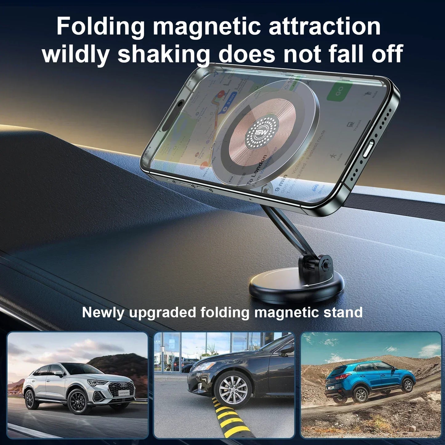 15W Magnetic Car Phone Holder Mobile Phone Car Holder