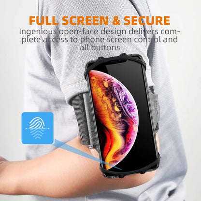 Running Wristband Phone Holder 360°Rotation Detachable Sports