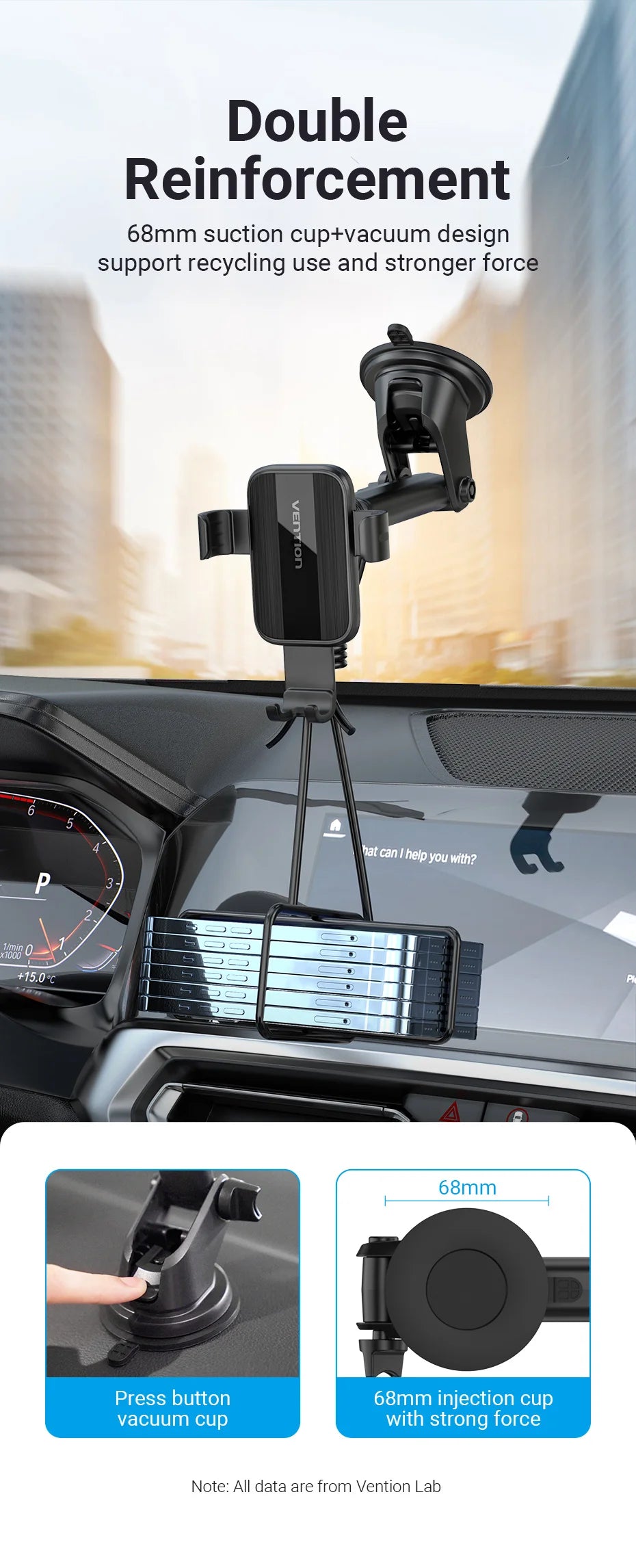 Vention Car Phone Holder Gravity Phone Stand