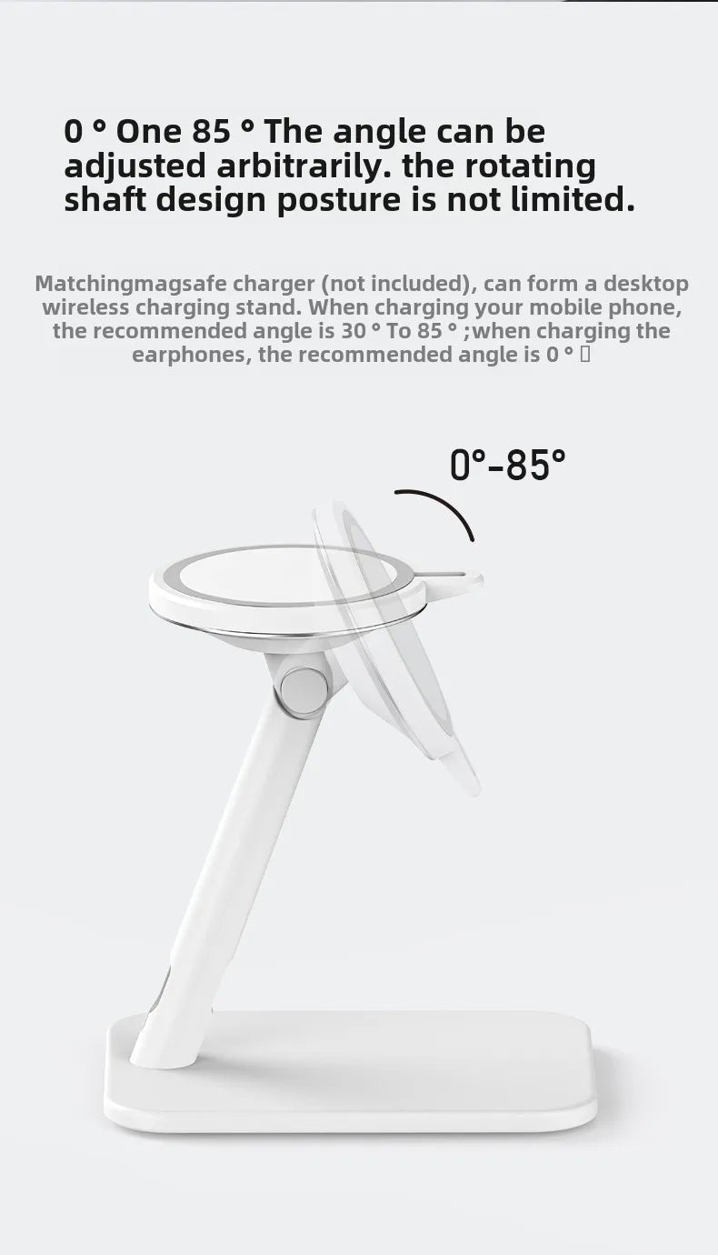 Magnetic Phone Holder Stand with Wireless Charger