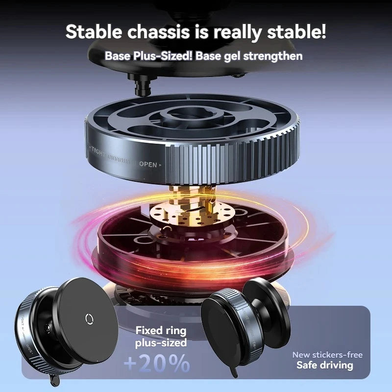 Magnetic Suction Phone Mount 360° Adjustable Vacuum Foldable Phone Holder