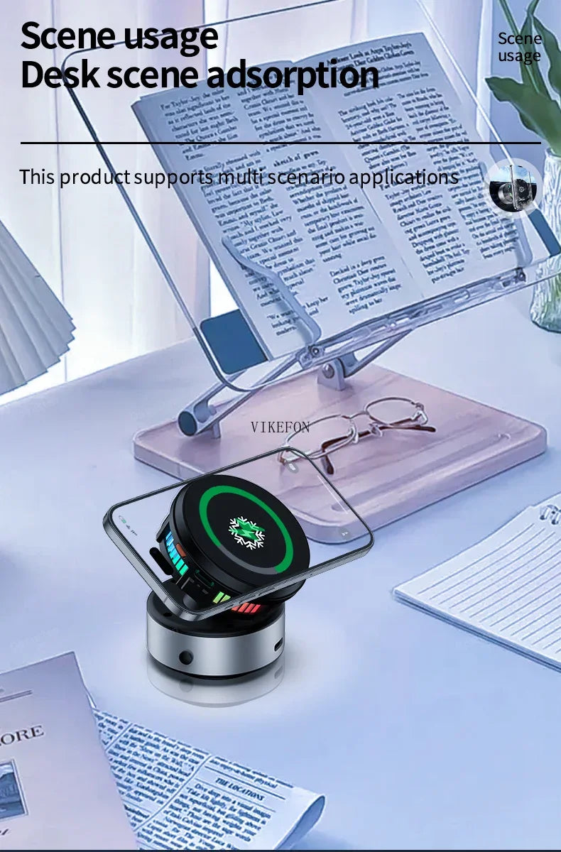 Cooling Car Magnetic Wireless Charger Vacuum Adsorption