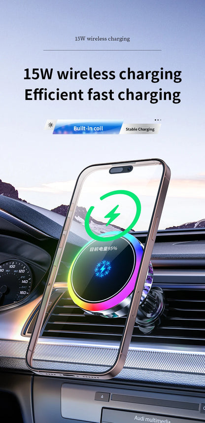 Wireless Car Charger 15W Magnetic Turbo Air Cooling